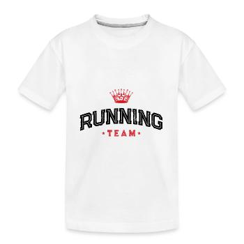 Équipe de course à pied - T-shirt bio Premium Enfant - blanc - Devant