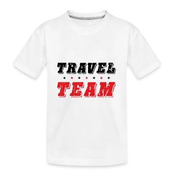 Travel Team - Kinder Premium Bio T-Shirt - Weiß - Vorne