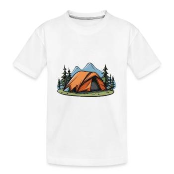 Tente de camping Camper - T-shirt bio Premium Enfant - blanc - Devant