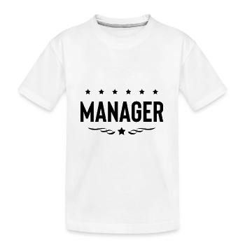 Manager Beruf - Kinder Premium Bio T-Shirt - Weiß - Vorne