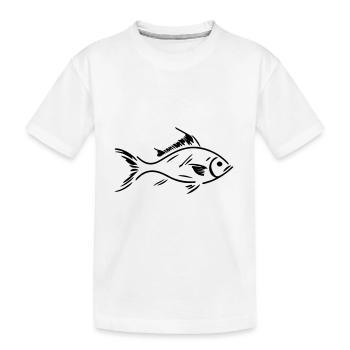 Silhouette de poisson - T-shirt bio Premium Enfant - blanc - Devant