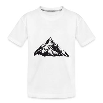 Landscape Mountains - Kids' Premium Organic T-Shirt - white - Front