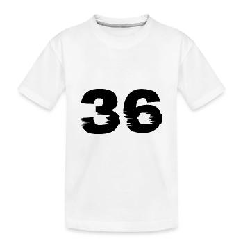 36 Zahl - Kinder Premium Bio T-Shirt - Weiß - Vorne