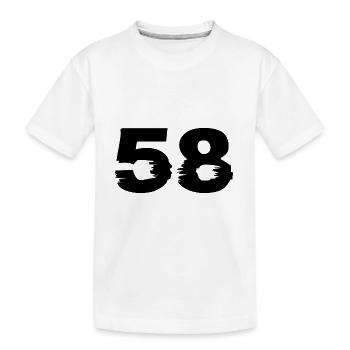 58 Zahl - Kinder Premium Bio T-Shirt - Weiß - Vorne