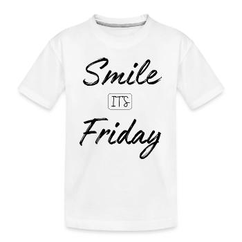 Lächle, es ist Freitag - Kinder Premium Bio T-Shirt - Weiß - Vorne