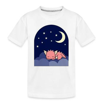 Pink dragon - Kids' Premium Organic T-Shirt - white - Front