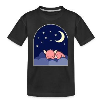 Pink dragon - Kids' Premium Organic T-Shirt - black - Front