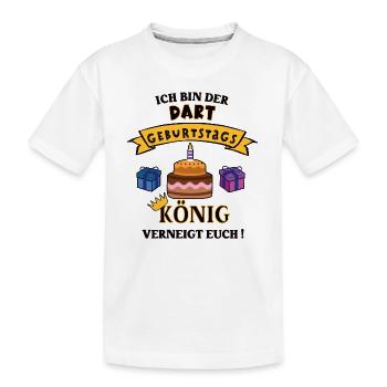 Darter Geburtstag Dartspieler Geb Spiel Darts - Kinder Premium Bio T-Shirt - Weiß - Vorne