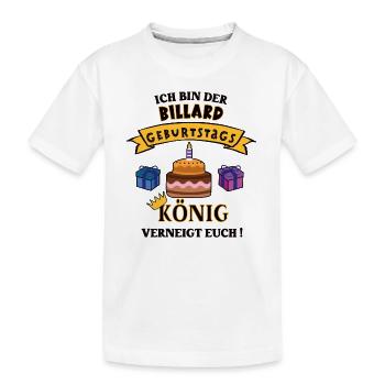 Billardspieler Geburtstag Billardspieler Geb Spiel - Kinder Premium Bio T-Shirt - Weiß - Vorne