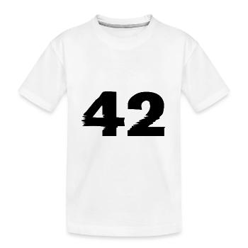 42 Zahl - Kinder Premium Bio T-Shirt - Weiß - Vorne