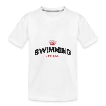 Équipe de natation - T-shirt bio Premium Enfant - blanc - Devant