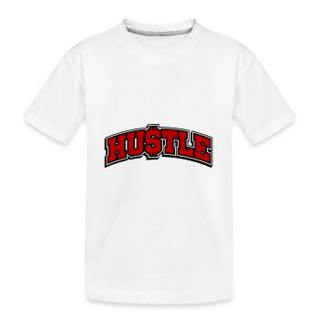 Hustle Spruch Hustlin - Kinder Premium Bio T-Shirt - Weiß - Vorne