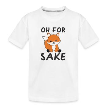 Oh pour Fox Sake drôle renard jeu de mots - T-shirt bio Premium Enfant - blanc - Devant