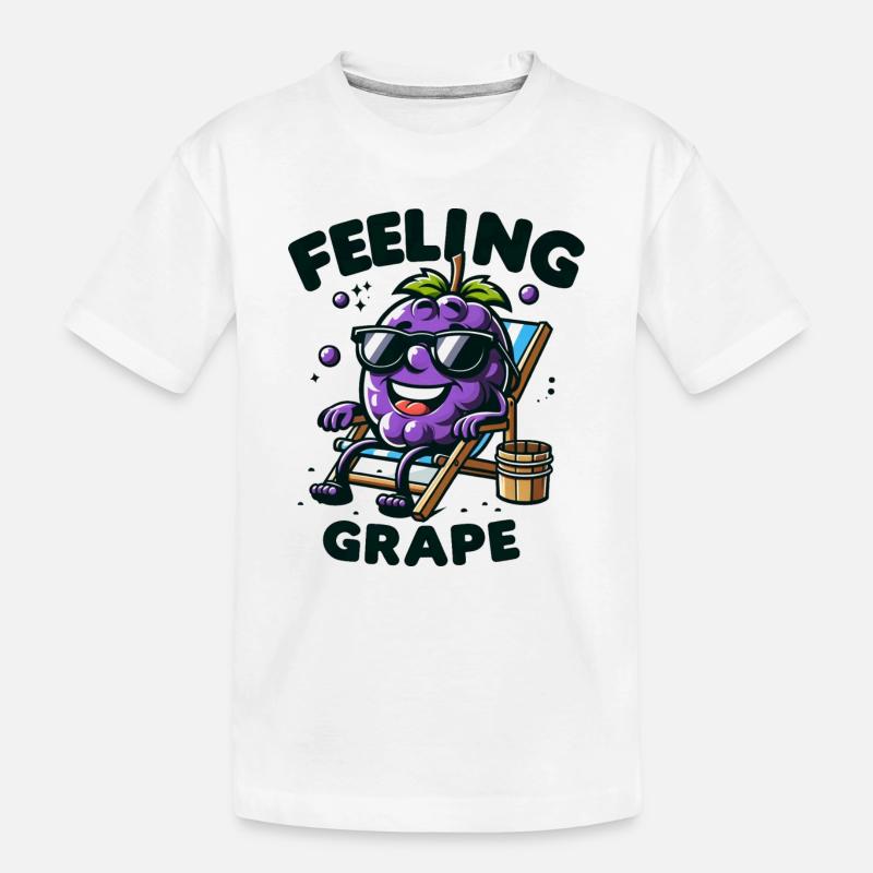 Feeling Grape - Kinder Premium Bio T-Shirt - Weiß