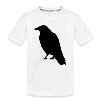 crow - Kids' Premium Organic T-Shirt - white - Front