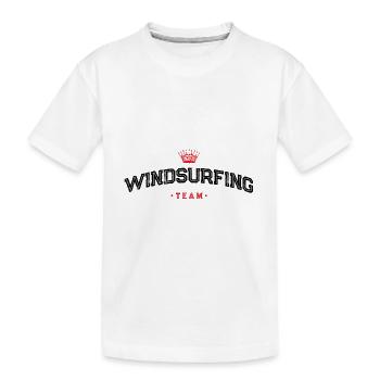 Windsurfing Team - Kinder Premium Bio T-Shirt - Weiß - Vorne