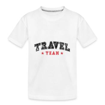 Travel Team - Kinder Premium Bio T-Shirt - Weiß - Vorne