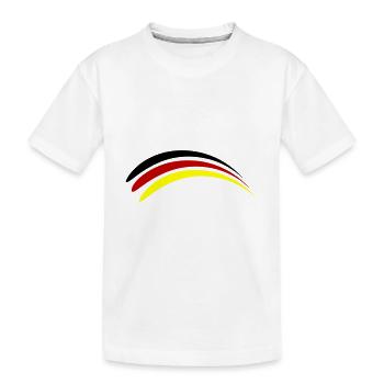 Drapeau de l’Allemagne - T-shirt bio Premium Enfant - blanc - Devant