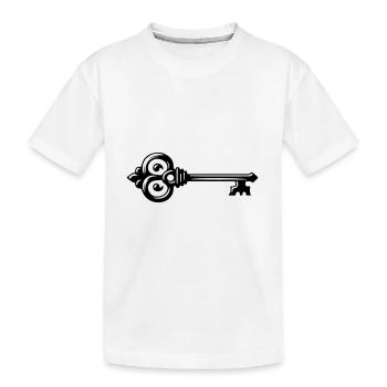 Schlüssel Symbol - Kinder Premium Bio T-Shirt - Weiß - Vorne