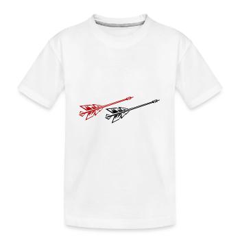 Darts Team Dartpfeile Symbol - Kinder Premium Bio T-Shirt - Weiß - Vorne