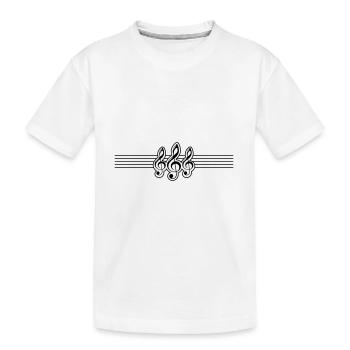 Notes de musique Symbole de musique - T-shirt bio Premium Enfant - blanc - Devant