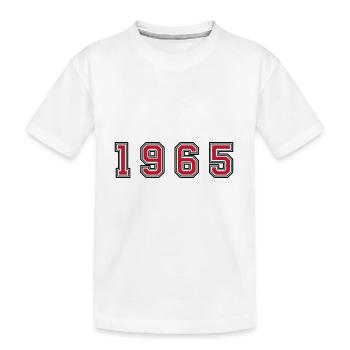 1965 year number - Kids' Premium Organic T-Shirt - white - Front