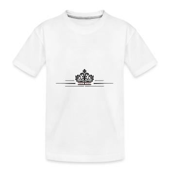 Krone Icon - Kinder Premium Bio T-Shirt - Weiß - Vorne