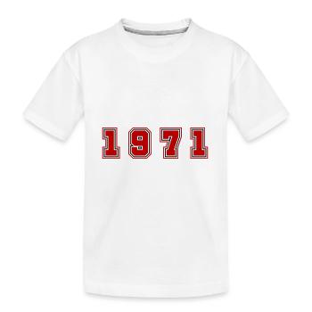 1971 Jahr Zahl - Kinder Premium Bio T-Shirt - Weiß - Vorne