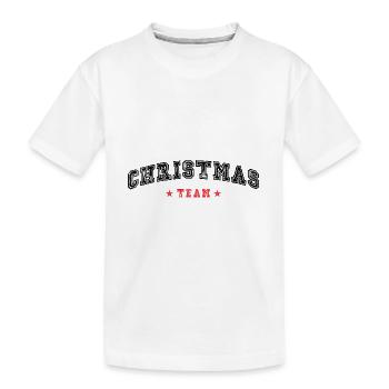 Christmas Team - Kinder Premium Bio T-Shirt - Weiß - Vorne