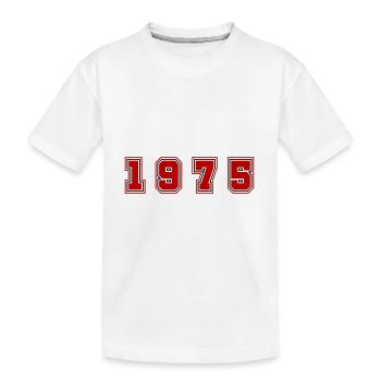 1975 Year Number - Kids' Premium Organic T-Shirt - white - Front