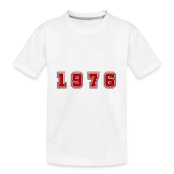 1976 Year Number - Kids' Premium Organic T-Shirt - white - Front