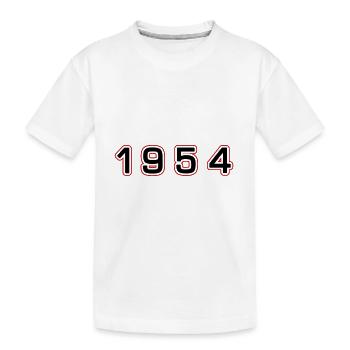 1954 Year Number - Kids' Premium Organic T-Shirt - white - Front