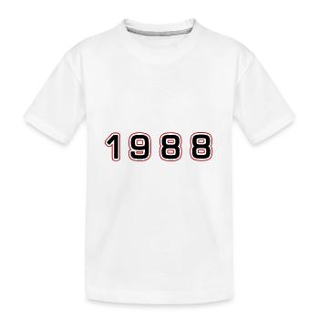 1988 Year Number - Kids' Premium Organic T-Shirt - white - Front