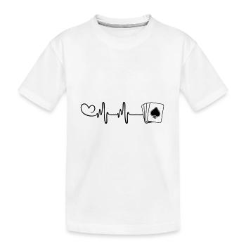Card Poker Pulse Heart Love - T-shirt bio Premium Enfant - blanc - Devant