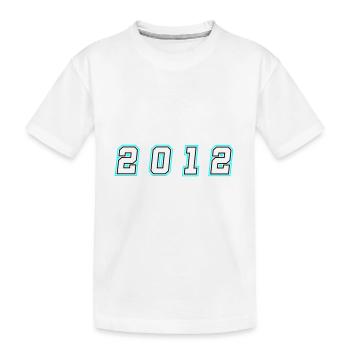2012 Year Number - Kids' Premium Organic T-Shirt - white - Front