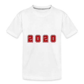 2020 Year Number - Kids' Premium Organic T-Shirt - white - Front