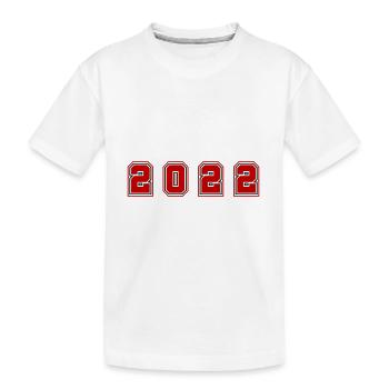 2022 Year Number - Kids' Premium Organic T-Shirt - white - Front