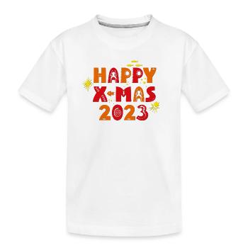 Joyeux Noël nautique 2023 - T-shirt bio Premium Enfant - blanc - Devant
