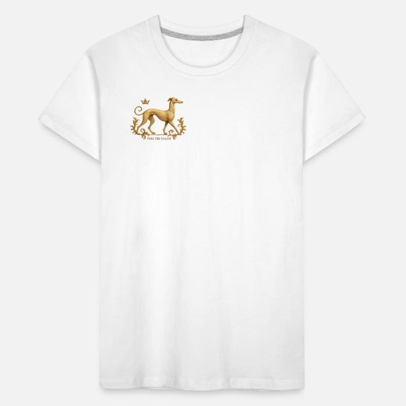 Free the Galgo - Embroidery Nr01 Kinder Premium Bio T-Shirt