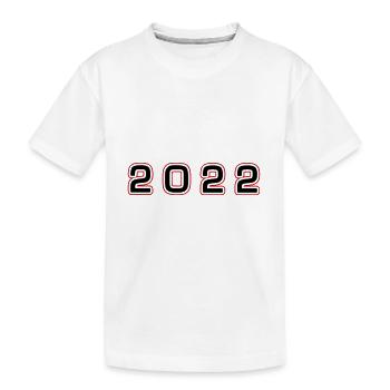 2022 year number - Kids' Premium Organic T-Shirt - white - Front