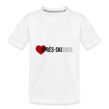 Après Ski 2024 Heart Holiday - Kids' Premium Organic T-Shirt - white - Front