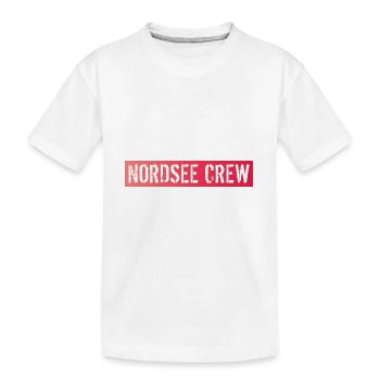 Nordsee Crew - Kinder Premium Bio T-Shirt - Weiß - Vorne