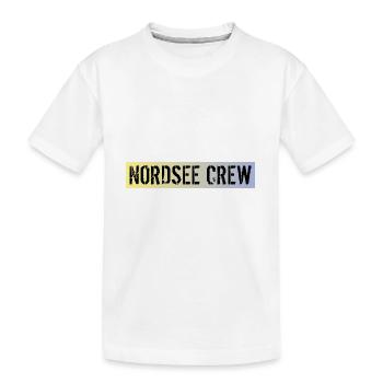 Nordsee Crew - Kinder Premium Bio T-Shirt - Weiß - Vorne