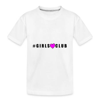 Girls Club - Kids' Premium Organic T-Shirt - white - Front