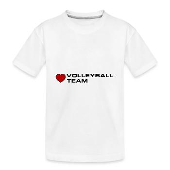 Cœur de l’équipe de volley-ball - T-shirt bio Premium Enfant - blanc - Devant