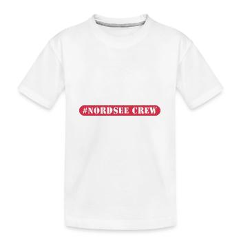 Nordsee Crew - Kinder Premium Bio T-Shirt - Weiß - Vorne