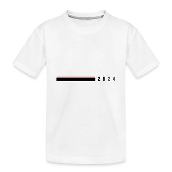 2024 year - Kids' Premium Organic T-Shirt - white - Front