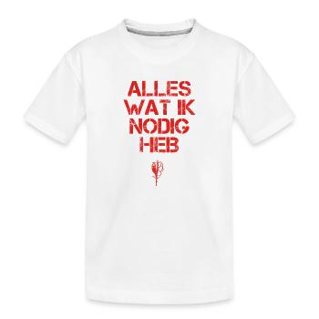 presentje wat ik nodig tanzen schleifen achterschl - Kinder Premium Bio T-Shirt - Weiß - Vorne
