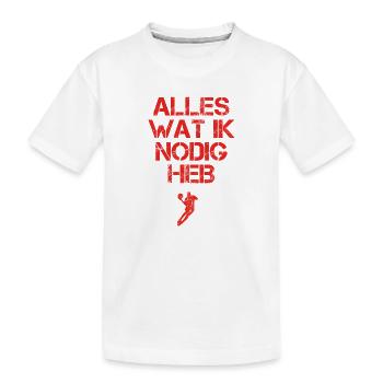 presentje wat ik nodig basketball dunking dunker b - Kinder Premium Bio T-Shirt - Weiß - Vorne
