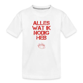 presentje wat ik nodig bowling bowler kegeln - Kinder Premium Bio T-Shirt - Weiß - Vorne